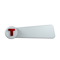 Letter T banner with frame png