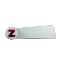 Letter Z banner with frame png