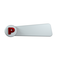 lettera p bandiera con telaio png