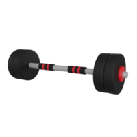 isolated 3d illustration of a red and black barbell png