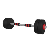 isolated 3d illustration of a red and black barbell png