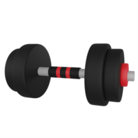 3d illustration of a red and black dumbbell png
