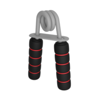 3d illustratie van een rood en zwart hand- grip png