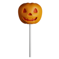 3d illustration of cute pumpkin candy png