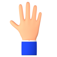 hög femma hand gest 3d illustration png