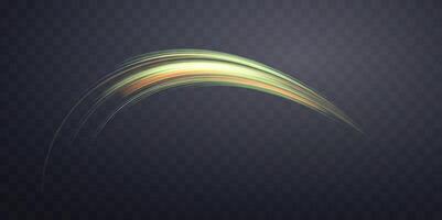 Radial speed rays, light neon flow, zoom in motion effect, green glow speed lines, colorful light trails, perspective stripes vector