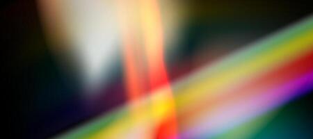 Blurred rainbow refraction overlay effect. Light lens prism effect on bright background. Holographic reflection, crystal flare leak shadow overlay. Vector abstract illustration.