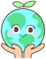 World Earth Day doodle Cute ecology lifestyle and nature protection Protecting Our Planet png