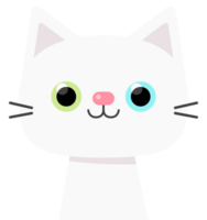 carino mano disegnato gatti razza cartone animato impostato bianca colore gatto png