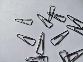 paper clip isolated on white background photo
