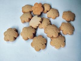 cookies flowers isolated on a white background photo