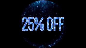 Bonus 25 Percent OFF Promotion Letter Logo Videos