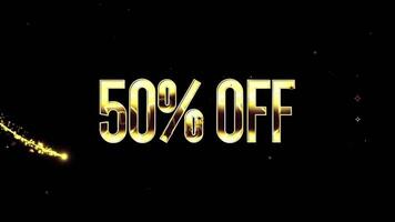 Company Offer 50 Percent OFF Discount, Gold Color Text Design Videos