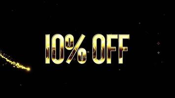 Company Offer 10 Percent OFF Discount, Gold Color Text Design Videos