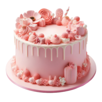 ai generiert glücklich Geburtstag Kuchen png