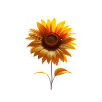 AI generated Yellow Sunflower Png