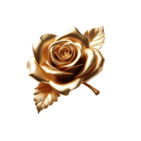 AI generated Golden Rose Png