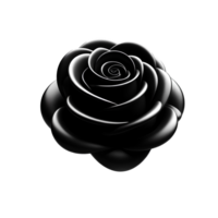 AI generated Black Rose Shape Png