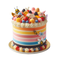 ai gegenereerd gelukkig verjaardag taart PNG