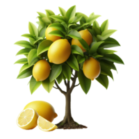 ai genererad citron- mini träd png