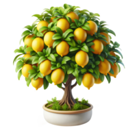 AI generated Lemon Mini Tree PNG