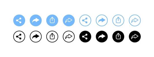 Share buttons. Send icons. Vector icons