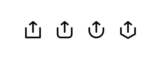 Share or upload arrows. Vector icons