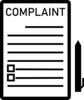 Complaint icon. Claim petition sign. Form application filling symbol. Petition logo. flat style. vector