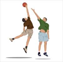 Man Playing Basket Ball vector