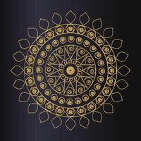 Gradient golden mandala design vector