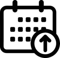 calendario icono símbolo vector imagen