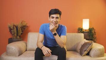Man smiling at camera video
