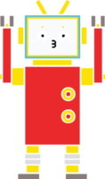 plano color retro dibujos animados de un robot png