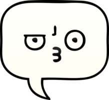 gradient shaded cartoon of a speech bubble png