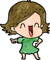 cartoon happy woman png