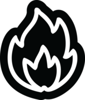 enkel flamma ikon symbol png