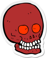 sticker of a cartoon skull png