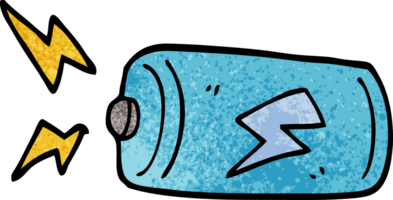 cartoon doodle batterij png