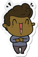 sticker van een opgewonden man cartoon png