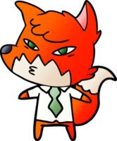 clever cartoon fox png