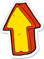 klistermärke av en tecknad pilsymbol png