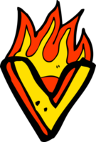 tecknad serie flammande brev png