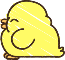 Cute Bird Chalk Drawing png