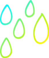 du froid pente ligne dessin de une dessin animé vert peindre gouttelettes png