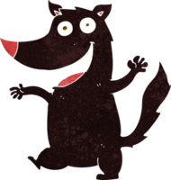 cartoon happy wolf png