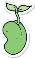 sticker of a cartoon sprouting seed png