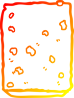 warm gradient line drawing cartoon biscuit png