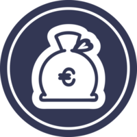 icono circular de saco de dinero png