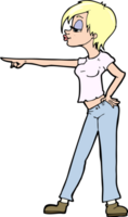 cartoon woman pointing png