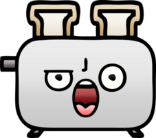 gradient shaded cartoon of a toaster png